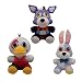 Juego de 3 piezas Fnaf Plushies Security Breach, 7 '' Glamrock Chica Plush, Vannie Plush y Roxanne Wolf Fnaf Plush, muñecos de peluche suave para fanáticos (A)