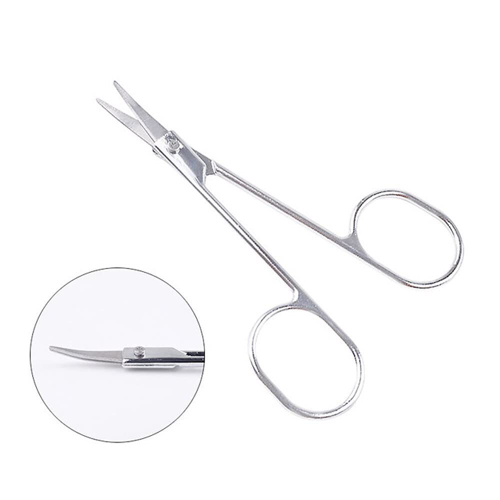 Curve Scissor Small Eyebrow Nose Hair Scissors Cut Manicure Facial Trimming Tweezers Makeup Scissors Tool Moustache Scissors curve Clipper, Pedicure,MENICURE,Nail Scissors