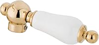 Vista 8 de Mango de palanca de porcelana KBH1601PL de Kingston Brass, cromo pulido