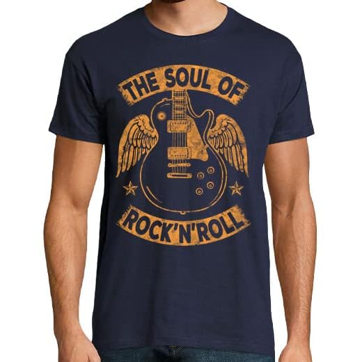 latostadora Camiseta Manga Corta The Soul of Rock and Roll para Hombre - Azul Marino XS - Ref. 2791719-P