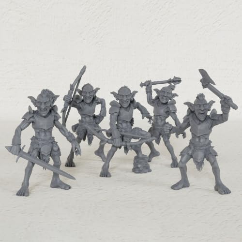 25mm Tabletop RPG Game Fantasy Miniatures Unpainted Goblin Raider AS1035