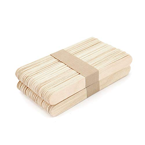 100 Stück Holzspachtel Zungenspatel Wachsspachtel Einweg-Medizin-Stiele Cover