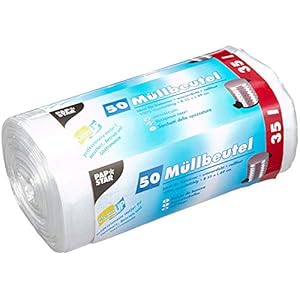 Papstar Vuilniszakken 35l transparant, 200 stuks (4×50)