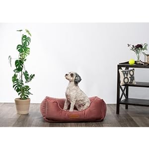   Modern-Threads-Luxury-Dog-Bed-Comfortable-Tufted-Velvet-Cushion-for-Small-to-Large-Dogs-Machine-Washable-Durable-Cute-Sleep-Space-for-Pets-Pamper-Your-Pet-with-Cozy-Beds-Rosewood
