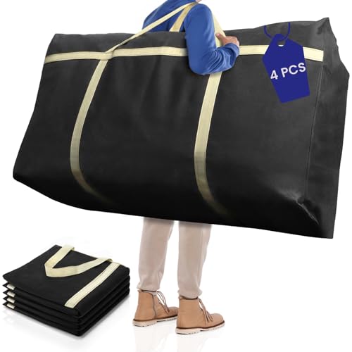 Nagpew 4 Pieces Extra Large Moving Bag, 150L Heavy Duty Storage Bag