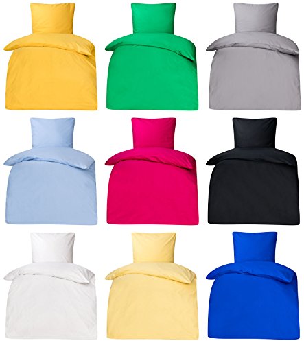 PremiumShop321 Moon Renforce Bettwäsche 100% Baumwolle-grün-1St 135x200 / 1St 80x80