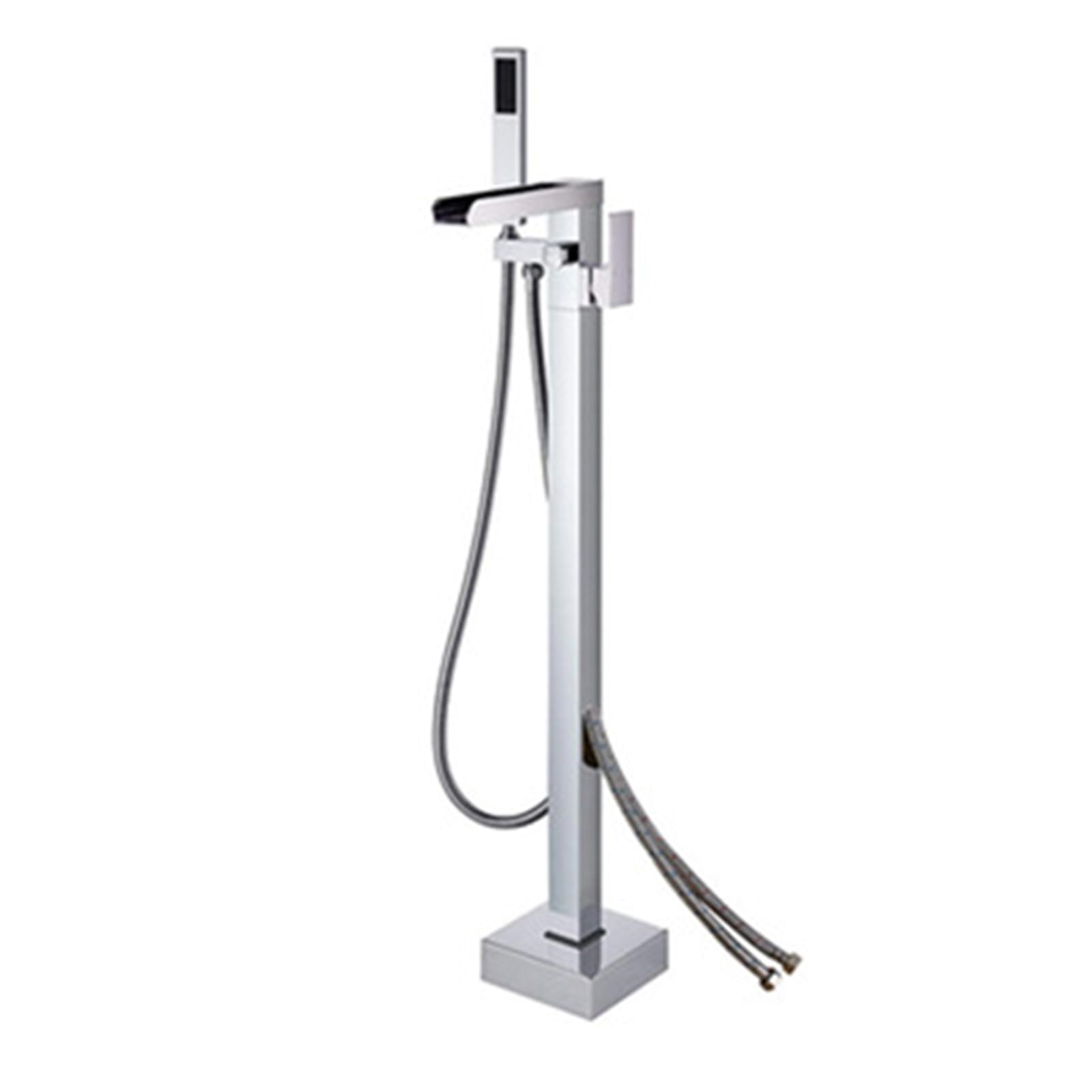 Robinet de baignoire autoportant anti-calcaire avec grand bec cascade