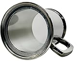 Pewter Glass Bottom Tankard 1 Pint All Polished Feature Touchmark Pure Heavy Gauge Beer Tankard Perfect for Engraved Personalised Gifts for Men and Women