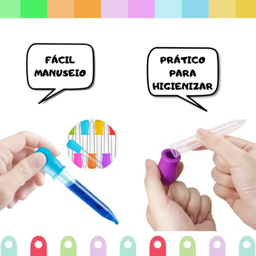 Conta Gotas Pedagógico, Pipeta Para Fortalecer e Desenvolver a Coordenação motora fina, preensão KIT
