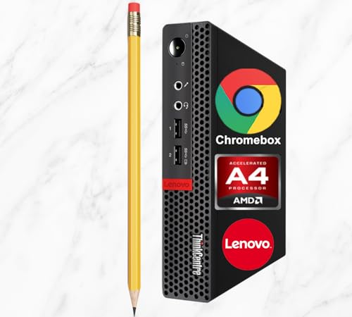 Lenovo ThinkCentre M625q Chromebox Ultra-Compact Mini PC | AMD A4-9120e, Dual-Core Processor | 8GB DDR4 RAM, 128GB SSD | Built for School and Work, Game Apps Not Supported | Chrome OS Flex