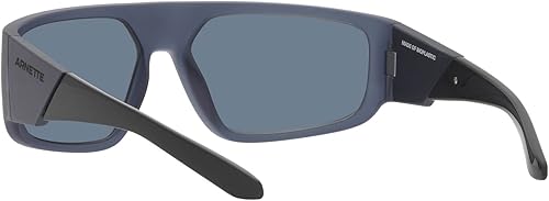 Miniatura 6 de Arnette AN4304 Heist 3.0 - Gafas de sol rectangulares para hombre, color azul transparente mateazul oscuro polarizado, 2.480 in