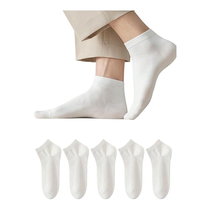 alamos Plain White Ankle Length Socks for Men and Women, Cotton Blend, Solid, 6 Pair, Casual, Free Size-picture-11