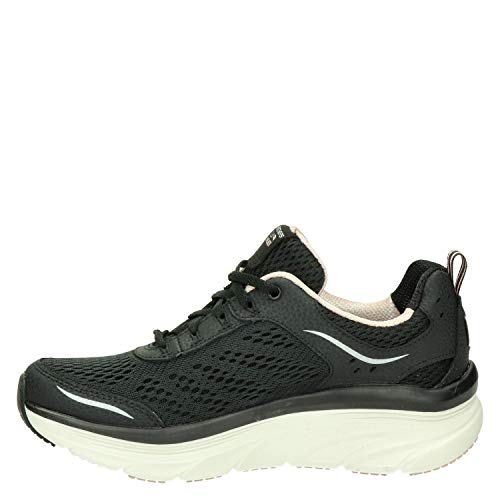 Skechers Women s D LUX Walker-Infinite Motion Sneaker, Black Pink, 7 M US