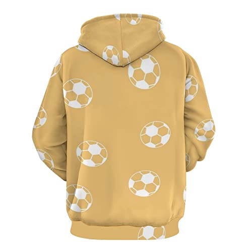 Vbadag Cartoon Football Boys Girls Hoodie 3D Printed Long Sleeve Pullover Fashion Hooded Sweatshirt With Pocket, Children's Hoodies For Autumn Winter Spring - Xl #TOP3