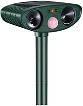 Ultrasonic Cat Repellent, Solar Cat Repellent & Ultrasonic Repellent Anti Rodent Repellent, Outdoor Cat Repellent with Motion Detector for Cats Dogs Mice Wild Animals