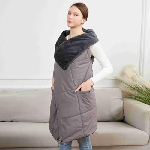 Cobertor aquecido USB | Cobertores de algodão cheios de carregamento USB - Cobertores vestíveis para