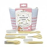 Accessoires sûrs et adaptés aux nouveau-nés Ciseaux sécurisés, outils ergonomiques et brosse extra-douce pour respecter la peau et les ongles fragiles de bébé.
