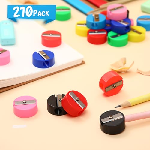 Taille-crayons en vrac Glenmal lot de 210 mini pièces colorées pour classe