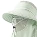 Deevoka Outdoor Sun Hat Sun Protection with Face Covering for Backpacking Mountaineering, Green