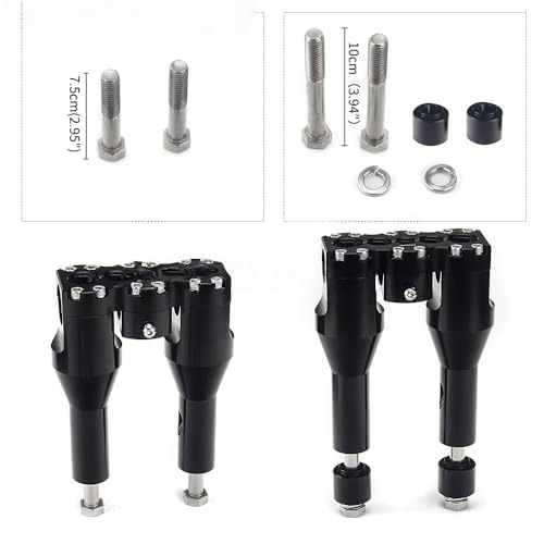 Abrazaderas 38 mm soporte manillar Dyna kit extensión regulable elevación custom de 6" a 12" 4