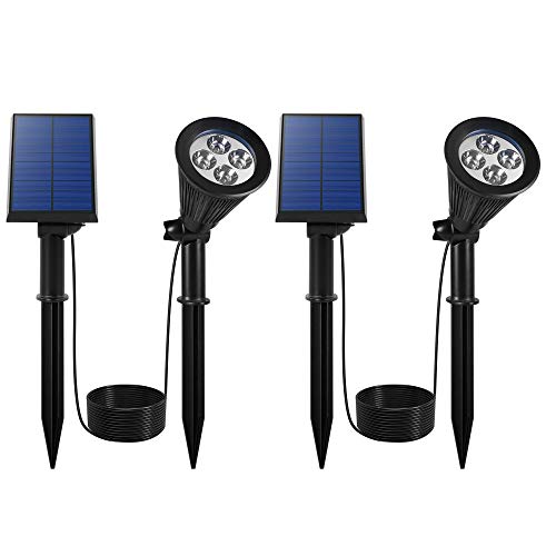 YINGHAO Solar Spot Lights Outdoor Separated Panel and Light 10ft Cable