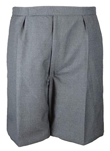 Pantalon court classique haut de gamme en laine peignée grise style traditionnel
