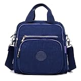 Mochila Impermeável Feminina Escolar Fashion,bolsa transversal feminina Azul