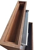 KÖHKO® wodospad z możliwością obsadzenia z oświetleniem LED, wysokość 92 cm, fontanna z stali cortenowej/stali szlachetnej 31007
