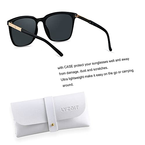 LYZOIT Oversized Sunglasses for Women Mirrored Big Large Shades Fashion Square Frame Sun glasses UV Protection2