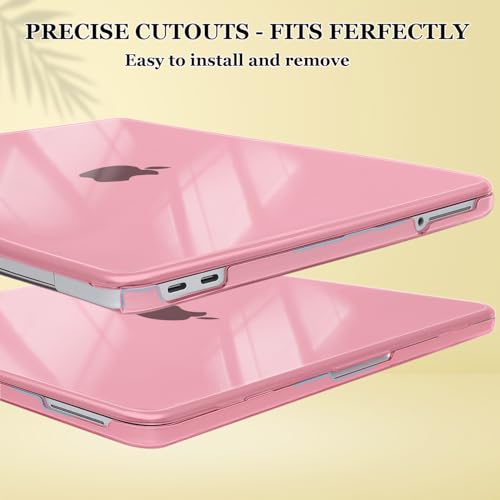 LCMOCICO Compatible with MacBook Neo 13 inch Case 2026 (Model A3404), Plastic Hard Shell Laptop Case with Keyboard Cover & Screen Film, Slim Plastic Protective Cover, Crystal Pink by LCMOCICO - Image 3