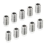 PATIKIL M4x6mm Grub Screw, 10 Pack Metric Hex Socket Head Nylon Cup Point Set Screws Internal Hex Drive Hardware, 304 Stainless Steel