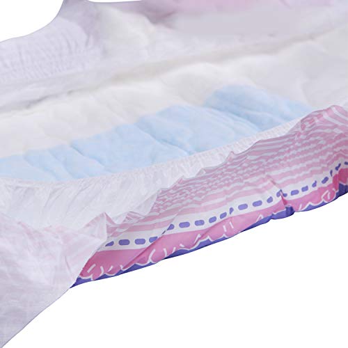 Image of Littleforbig Printed Adult Brief Diapers 10 Pieces - Little Fantasy (Medium 28 inch-38 inch)