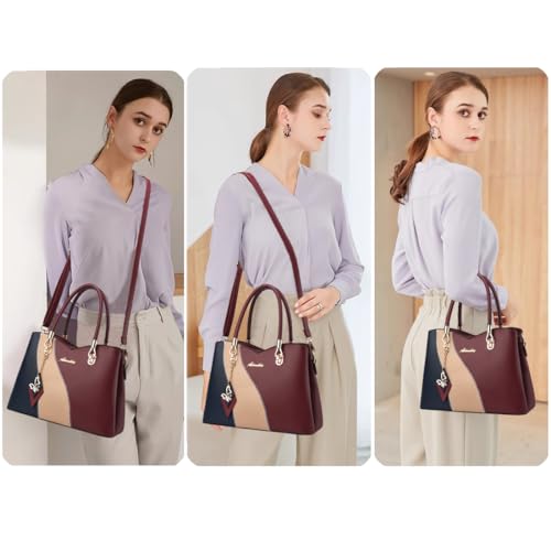 Bolso Tote de PU para mujer con asa superior miniatura 3
