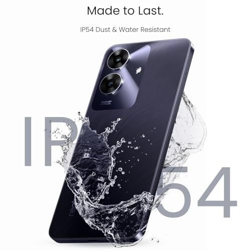 Image of realme NARZO N61 4G Smartphone 6+128GB Black,6.56-inch Screen,90Hz Display,5000mAh Battery, 32MP Camera,UNISOC T612, IP544 Dust & Water Resistant,Bend Resistant Drop Resistant