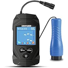 LUCKYLAKER Depth Handheld Fish Finder Display Boat Ice Fishing Finder Sonar Portable Wired Fish Finders Transducer LCD Monitor
