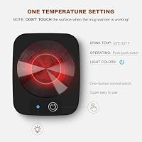 Azyh Tassenwärmer für Kaffee, 55℃ Smart Schreibtisch Tassenwärmer, Elektrischer Kaffeewärmer mit Aluminium-Metallplatte für den Schreibtisch, Teewärmer Erwärmen von Kaffee Milch Kakao – Ansicht 3