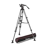 Manfrotto Nitrotech 612 Fluid Head for Video Shooting with Carbon Fiber Twin Leg Tripod Middle Spreader for DSLR, Mirrorless, Video and Cinema Camera Systems - 18 kg Payload