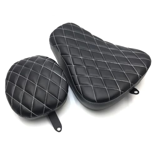 Asiento moto para Harley Davidson XL 883 1200 set de cojines de cuero para piloto y acompañante