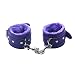 Dreamyth Adjustable Plush PU Leather Slave Wrist & Ankle Handcuffs Hand Restraints Toy (Purple)