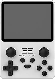 COMEL Powkiddy RGB20S Handheld Arcade Game Console, 3.5 Inch IPS Screen, Portable Game Console, 16G + 128G Handheld Console, Retro Game Console, Built-in 20,000 Games, White