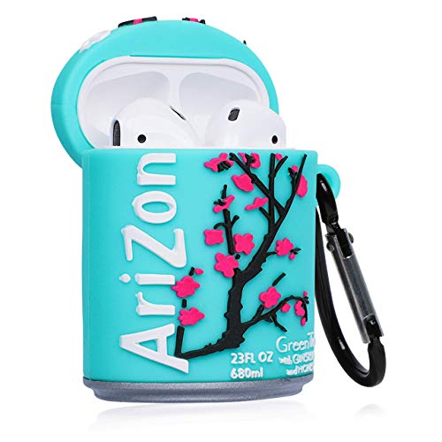 Besoar For Airpod 1&2 Case, 3D Cute Silicone Cartoon Kawaii Cool Air Pods Cover, Funny Fun Fashion Unique Trendy Food Design For Girls Women Boys Men Teen Soft Cases For Airpods 2/1 (Plum Green Tea) #TOP3