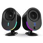 Computer Speakers, littoak Bluetooth PC Speakers, AC Powered Gaming Speaker with 3 EQ Modes, Stereo Speakers with 6 RGB Modes, Aux in, Headphone, USB port Speaker for Laptop/Desktop/TV, 2*15W, 2.0 CH
