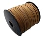 Pamir Tong Faux Leather Cord for Jewelry Making 100 Yards 2.6mm Thin Suede String Rope Brown Bracelet Cords DIY Crafts String for Necklace-Dream Catcher Supplies-Hat- Walking Stick #1