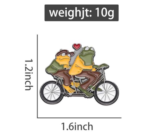Funny Frog and Toad Brooch Enamel Pin Humorous Children's Literature Alloy Badge Lapel Clothes Backpack Pin Jewelry Accessories Gift for Friends2