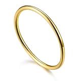 MADEONE ✦Mothers Day Gifts Thin Rings Thumb Rings For Women Size 2-11 925 Sterling Silver 14K Gold P