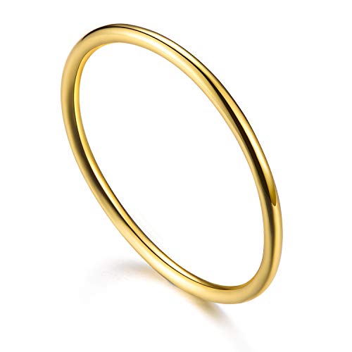 Madeone ✦Mothers Day Gifts Thin Rings Thumb Rings For Women Size 2-11 925 Sterling Silver 14K Gold Plated High Polish Minimalist Stackable Rings 1Mm Ring Engagement Ring For Women. #TOP9