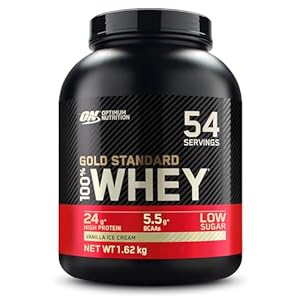 Optimum Nutrition Gold Standard Vanilla Whey Powder, 1.62kg