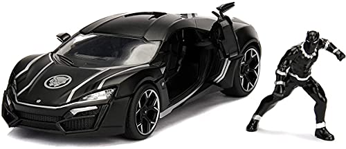 Jada Toys Marvel Black Panther y Lykan Hypersport a escala 1:24 miniatura 1