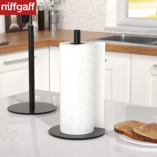 Black Paper Towel Holder Countertop, Free-Standing Kitchen Roll Holder, Stainless Steel Kitchen Towel Holder For Kitchen Rolls Organizer, Classic Fashion Kitchen Roll Dispenser #TOP1