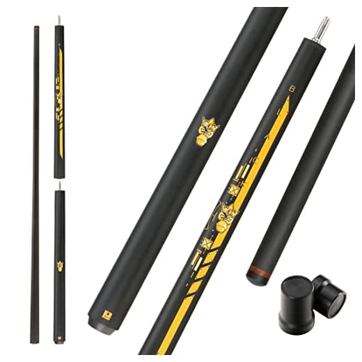 Little Monster Carbon Fiber 3 Pieces Break Jump Cue Pool Stick Breach 147cm 12.9mm with Leather Bag